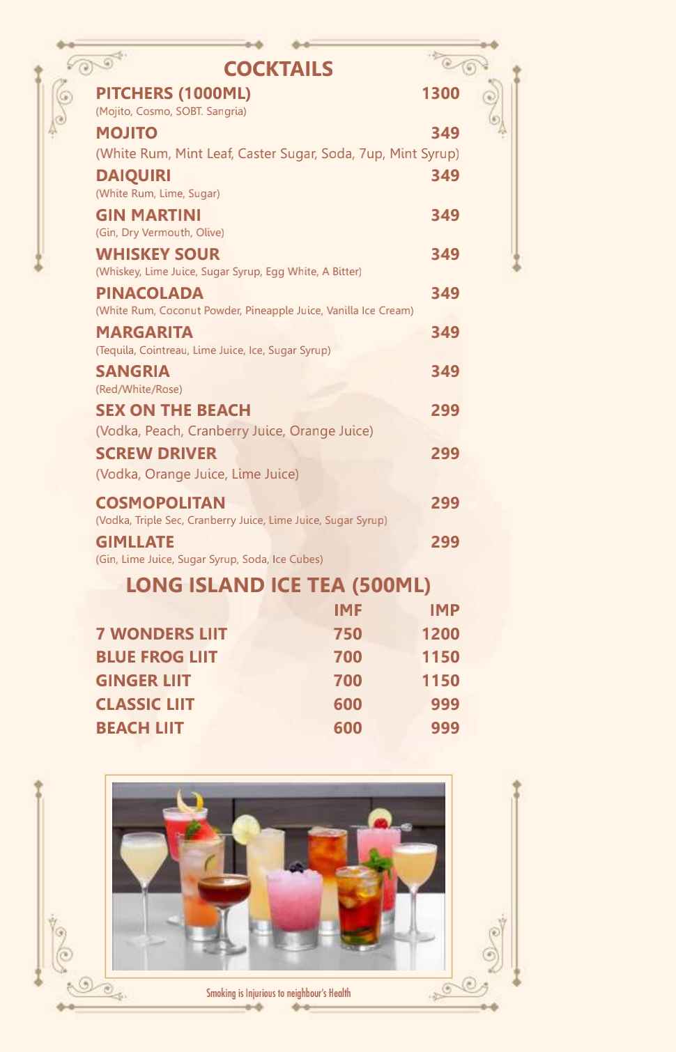 Bar Menu Page 6